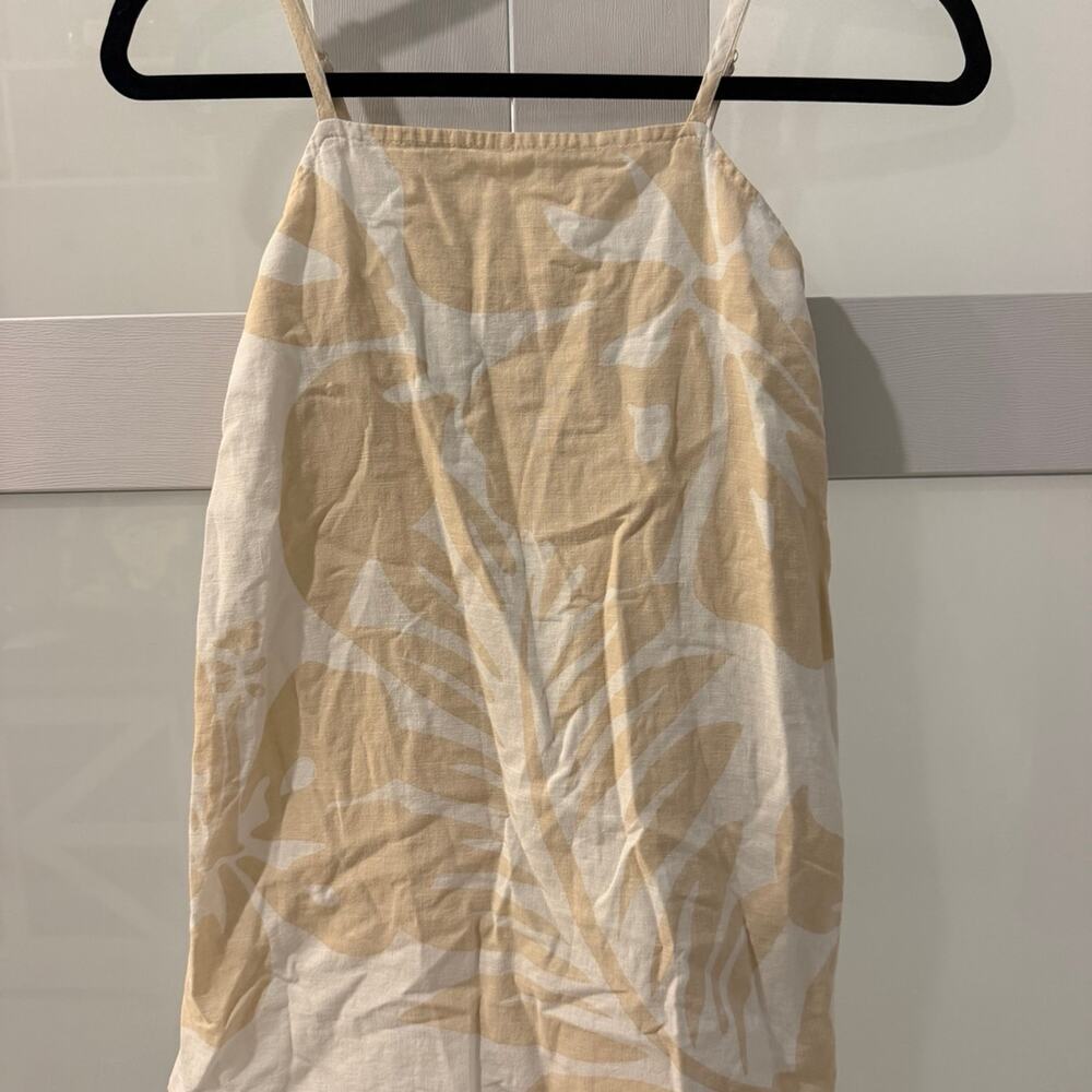 Gap Kids Cream & Tan Floral Camisole Dress, M